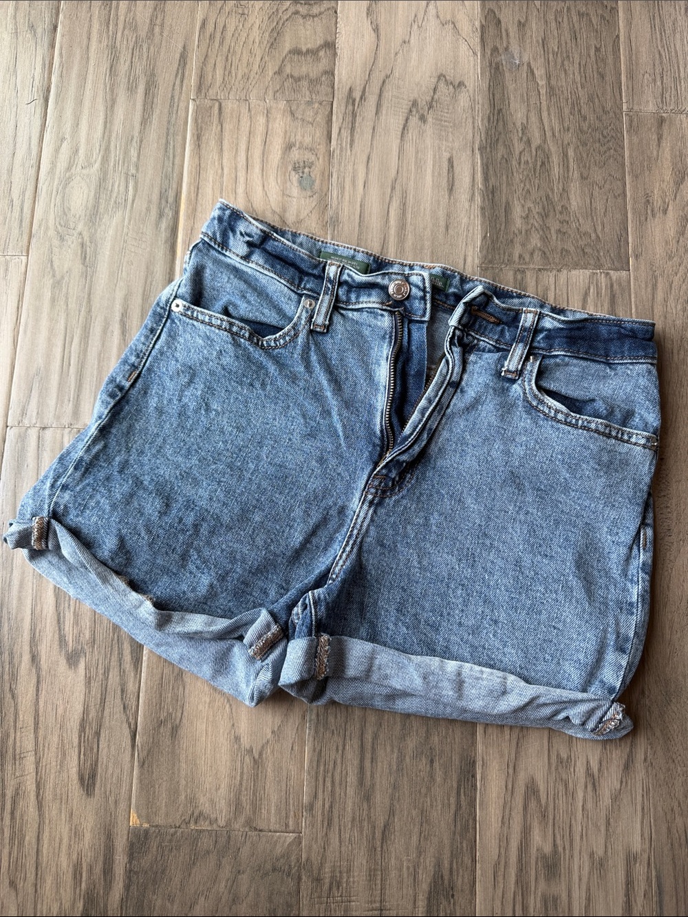 wild fable Light Blue Rolled Hem Denim Shorts